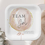 Roze Ballon Geslacht Onthullen Team Meisje Papieren Bordje<br><div class="desc">Onthul de Surprise: Verhoog uw gender reveal baby shower met Pink and Blue Balloon invite & decor collectie. Versierd met grillige script fonts en delicate gouden vlekken, de betoverende uitnodigingen, bewegwijzering, en decor zetten het podium voor een magische viering. Laat de vreugdevolle anticipatie tot leven komen terwijl je je geliefden...</div>