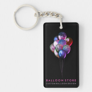 Roze ballon glitter detail planningsfeestje sleutelhanger