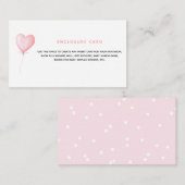 Roze Ballon Hart Behuizing Kaart (Voorkant / Achterkant)