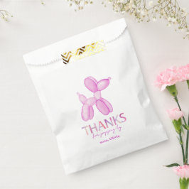 Roze Ballon Hond Verjaardag Favoriet Tas Bedankzakje