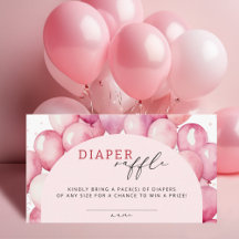 Roze Ballon Luier Raffle Meisje Baby shower