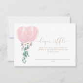 Roze ballon luiers Tombola kaartje Kaart (Voorkant)