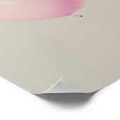 Roze ballon minimalistische fotografie poster (Hoek)