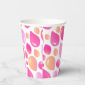 Roze ballon Patroon Baby Girl Baby shower Papieren Bekers (Rechts)