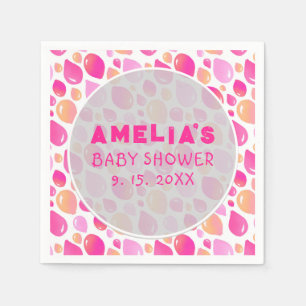 Roze ballon Patroon Baby Girl Baby shower Servet