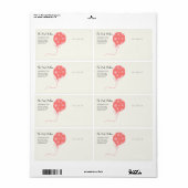 Roze ballon Small Business Label (Full Sheet)