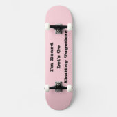 Roze Ballon Snoep Lelijk En Lekker Effen Kleur Persoonlijk Skateboard (Voorkant)