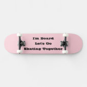 Roze Ballon Snoep Lelijk En Lekker Effen Kleur Persoonlijk Skateboard (Horizontaal)
