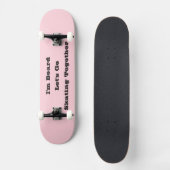Roze Ballon Snoep Lelijk En Lekker Effen Kleur Persoonlijk Skateboard (Voorkant)