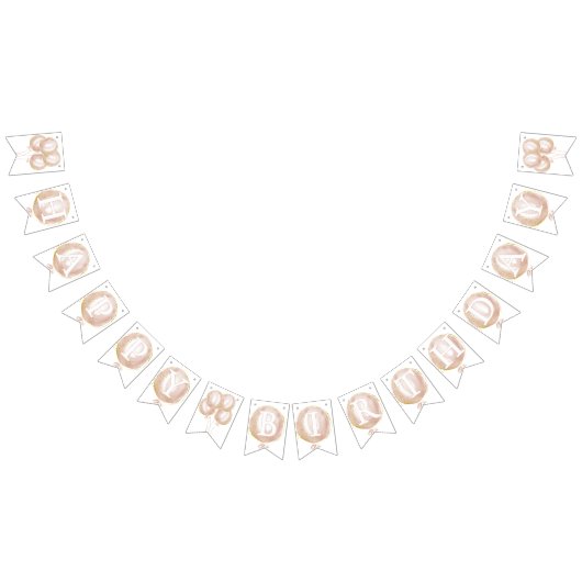 Roze Ballon & sterren 1e Happy Birthday Banner (Alle)