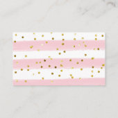 Roze ballon Teddy Bear Diaper Raffle Informatiekaartje (Achterkant)