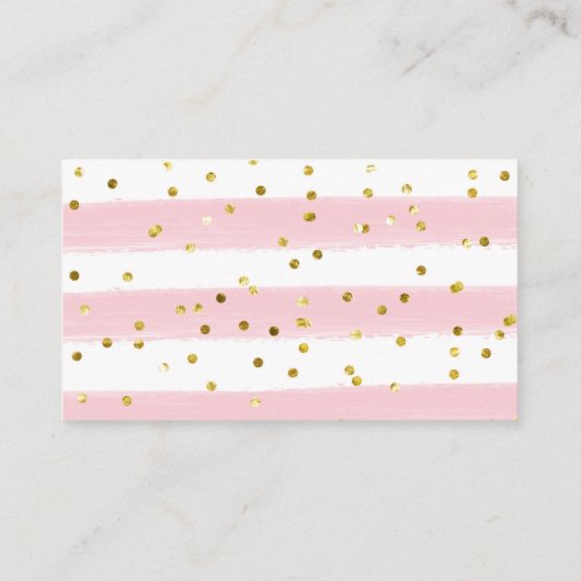 Roze ballon Teddy Bear Diaper Raffle Informatiekaartje (Achterkant)