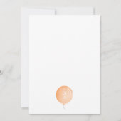 Roze ballon tweede verjaardag uitnodiging (Achterkant)