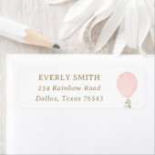 Roze Ballon Verjaardag retour adres label (Insitu)