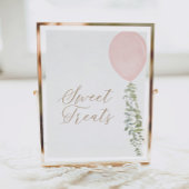 Roze Ballon Verjaardag Sweet Treats Teken Poster