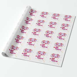 Roze Ballon Verjaardagskaart voor Meisjes – Schatt Cadeaupapier