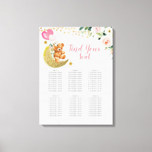 Roze ballon voor het kentekenplaatje voor de zeesc canvas afdruk