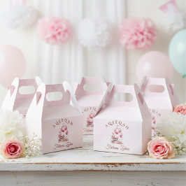 Roze ballon wandelwagen Baby meisje Moslim Aqiqah Bedankdoosjes