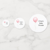 Roze ballonBaby shower Confetti (Voorkanten)