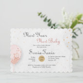 Roze ballonBaby shower Kaart (Staand voorkant)