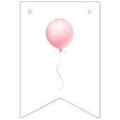 Roze ballonBaby shower Vlaggetjes (Tweede vlag)