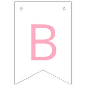 Roze ballonBaby shower Vlaggetjes (Derde vlag)