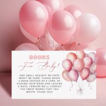 Roze ballonbeerboeken voor babymeisje babyshower