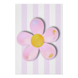 Roze ballonmargriet kinderkamer en kids poster