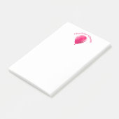  roze ballonnaam op maat post-it® notes (Schuin)