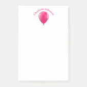 roze ballonnaam op maat post-it® notes (Voorkant)