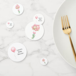 Roze Ballonnen Baby shower Confetti