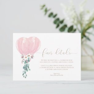 Roze Ballonnen Baby shower Fijner Details Kaart