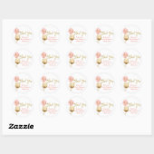 Roze ballonnen baby shower meisje ronde sticker (Vel)
