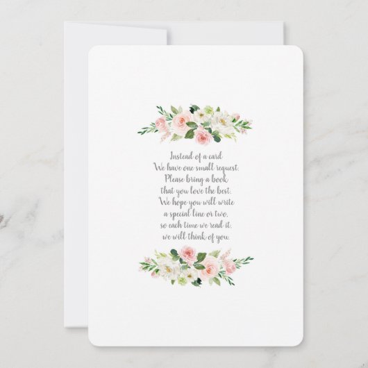 Roze ballonnen baby shower meisje Uitnodiging (Achterkant)