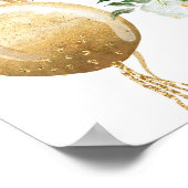 Roze ballonnen baby shower welkom bord poster (Hoek)