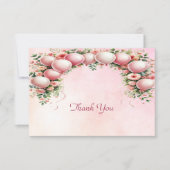 Roze ballonnen bedankje bedankkaart (Voorkant)