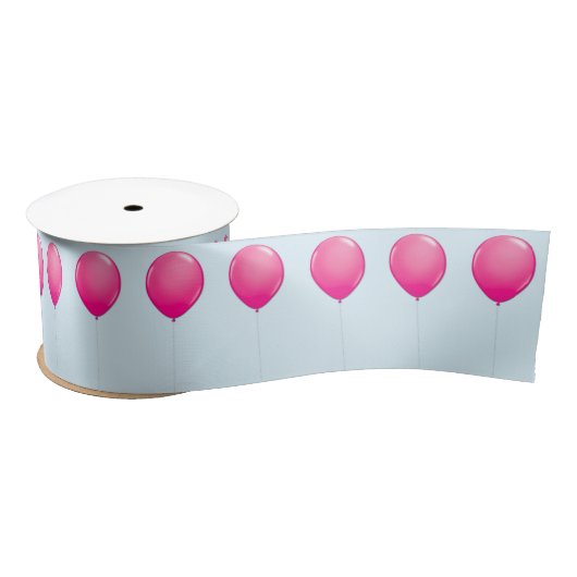 Roze ballonnen blauwe lint (Spoel)