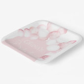 Roze ballonnen boog baby shower papieren bordje (Gebogen)