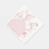 Roze ballonnen boog baby shower servetten (Hoek)