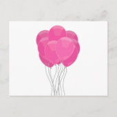 Roze ballonnen briefkaart (Voorkant)