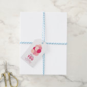 Roze Ballonnen Dank Je Cadeaulabel (Met Touw)
