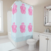 Roze ballonnen douchegordijn (In situ)