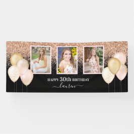 Roze ballonnen Drie foto's 30e zwarte dag Spandoek