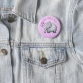 Roze ballonnen Elephant Baby shower Granddad-To-Be Ronde Button 5,7 Cm (In situ)
