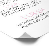 Roze Ballonnen en Auto 1e Verjaardag Milestone Poster (Hoek)