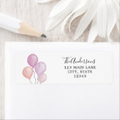 Roze ballonnen etiket (Insitu)