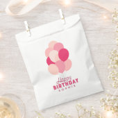 Roze ballonnen Happy Birthday Bedankzakje (Geknipt)