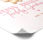 Roze ballonnen Hoeveel teddy grammen Poster (Hoek)