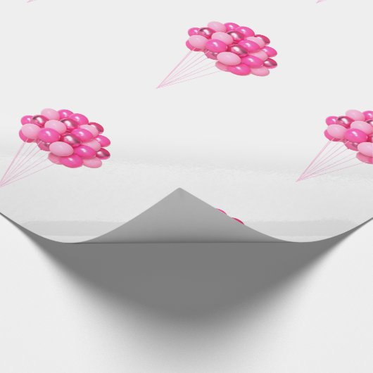 Roze ballonnen inpakpapier (Hoek)