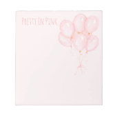 Roze Ballonnen Notitieblok (Voorkant)